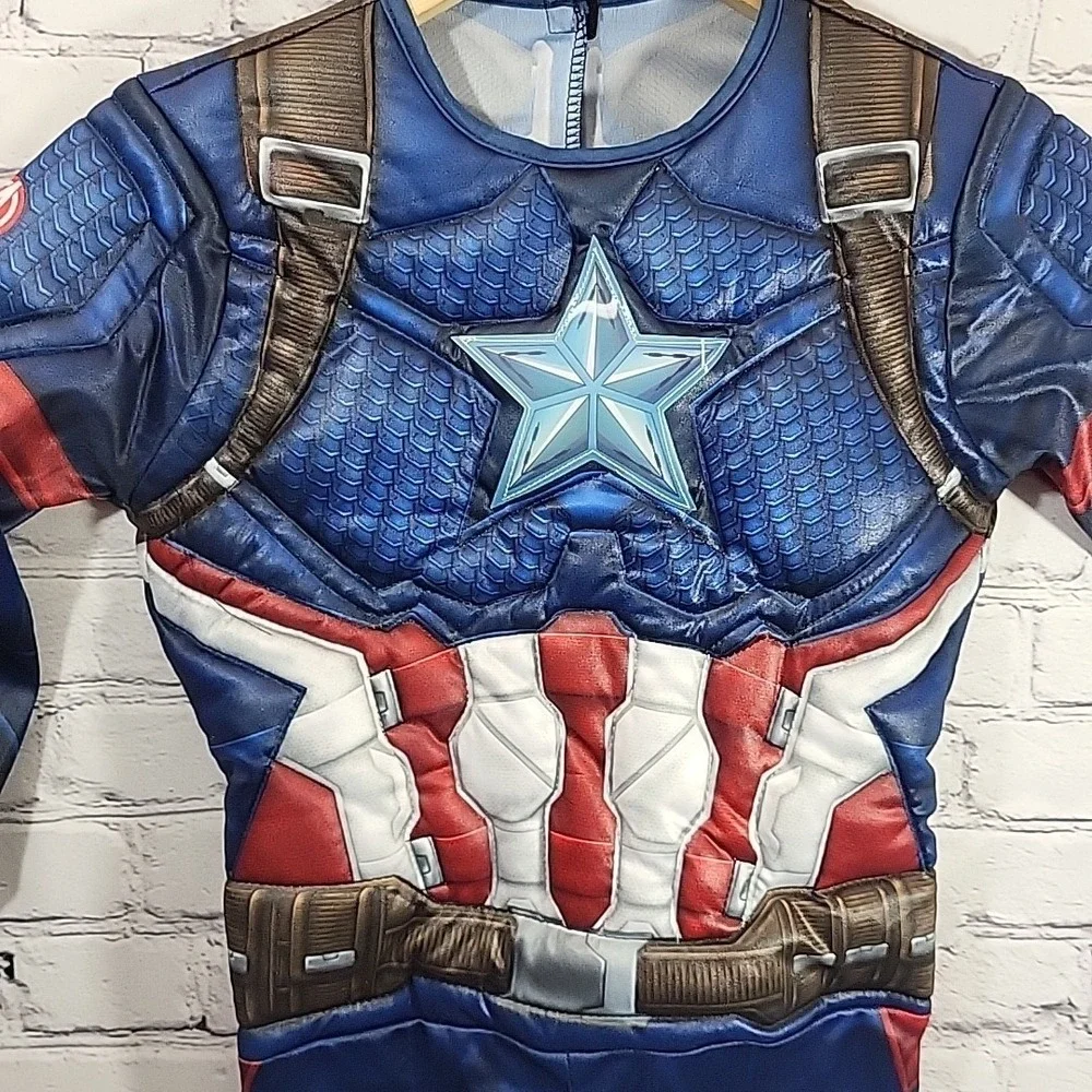 Captain America Costume With Mask Marvel Rubies‎ Boys Med Superhero Halloween